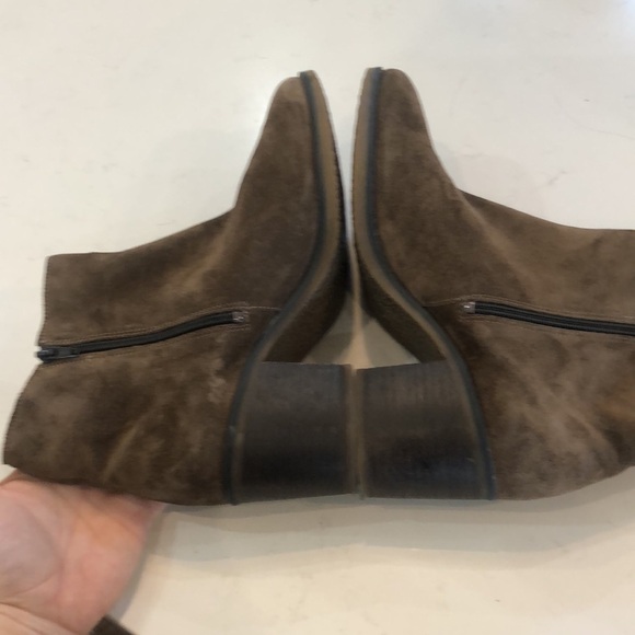 Practically NWOB Mephisto Graziela Brown Suede GENUINE LEATHER Ankle Boots Sz 8 - Picture 4 of 8